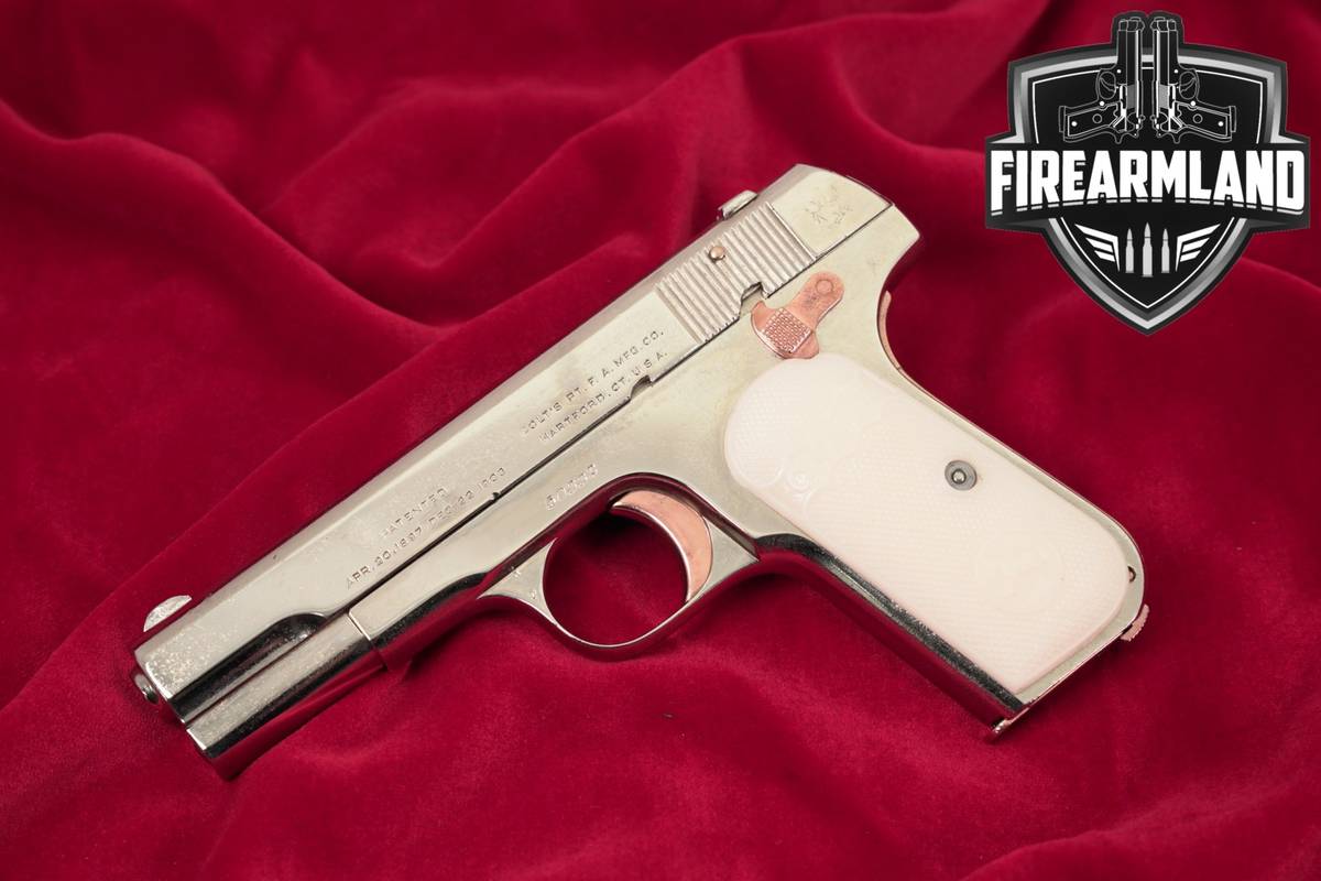 1921 Colt Model 1908 Pocket Hammerless Type III 380 ACP 3.75" Nickel
