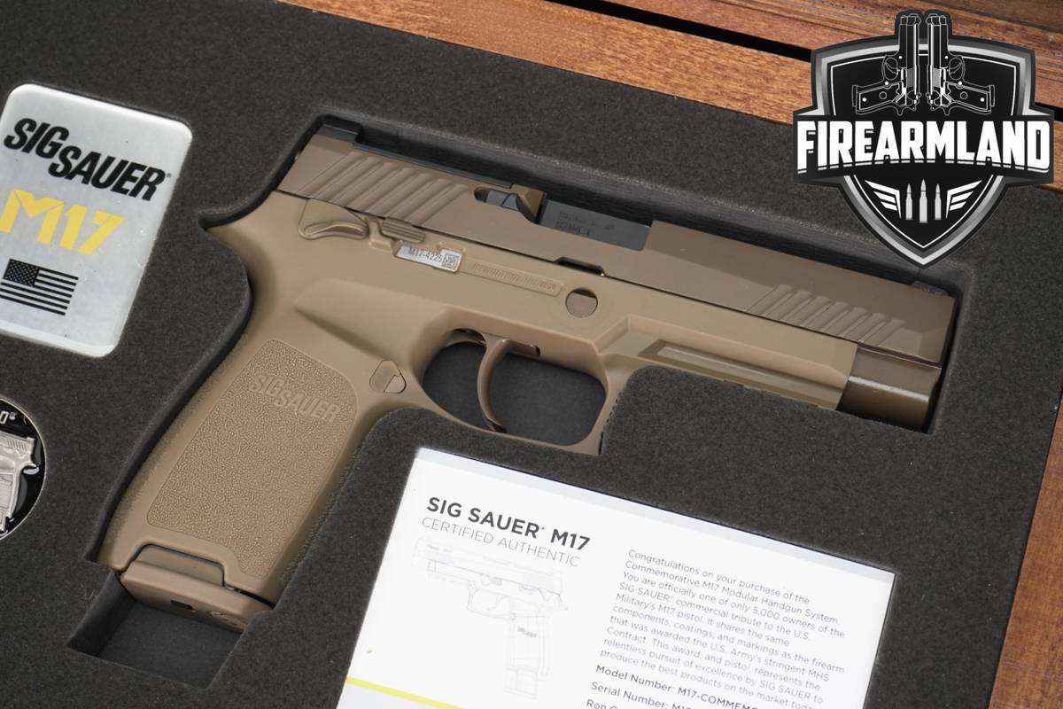 LIMITED Sig Sauer M17 COMMEMORATIVE 9mm M 17 +3 MAGS, DISPLAY CASE