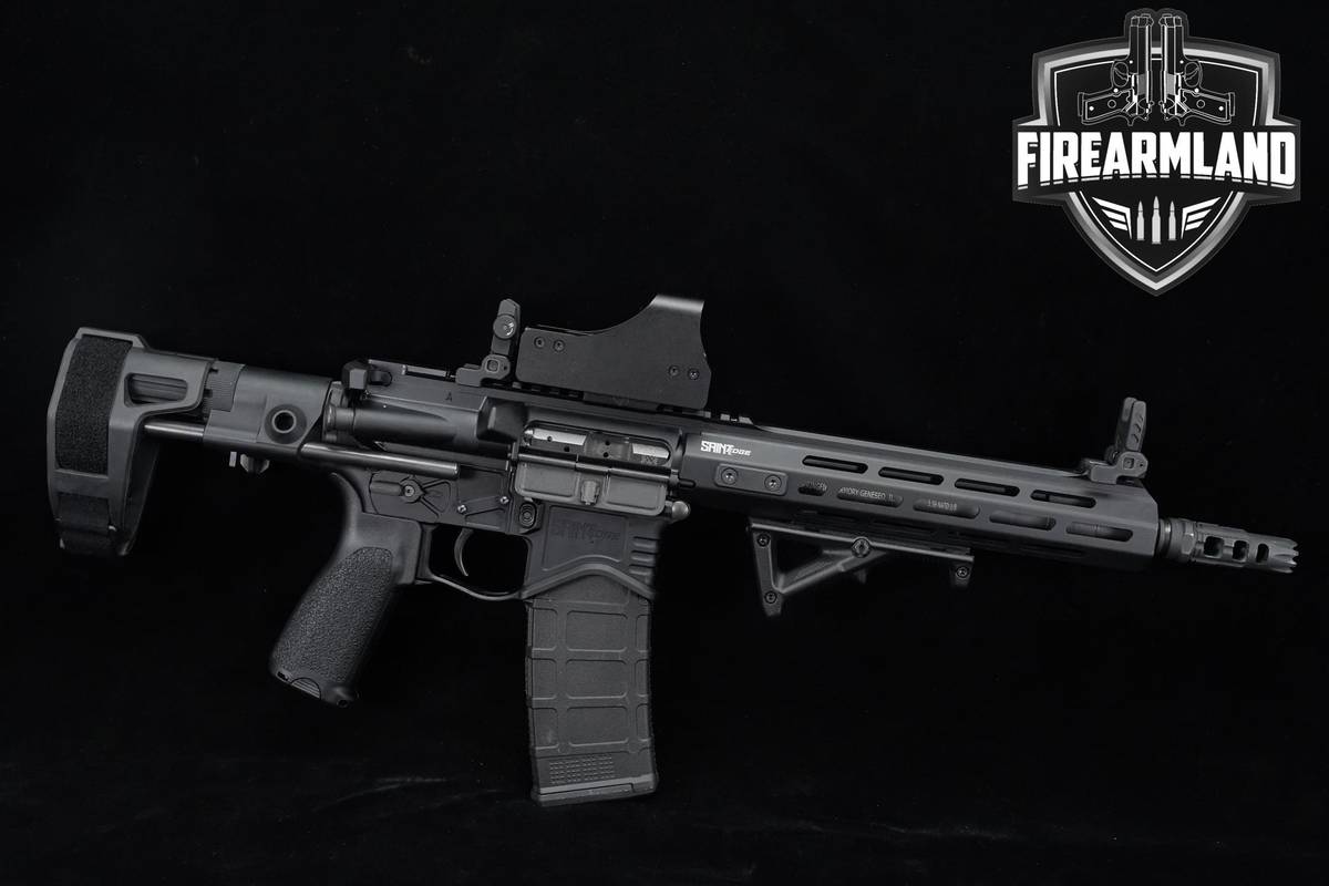 Springfield Armory SAINT Edge Pistol AR-15 AR15 10.3" PDW ORIG CASE & OPTIC