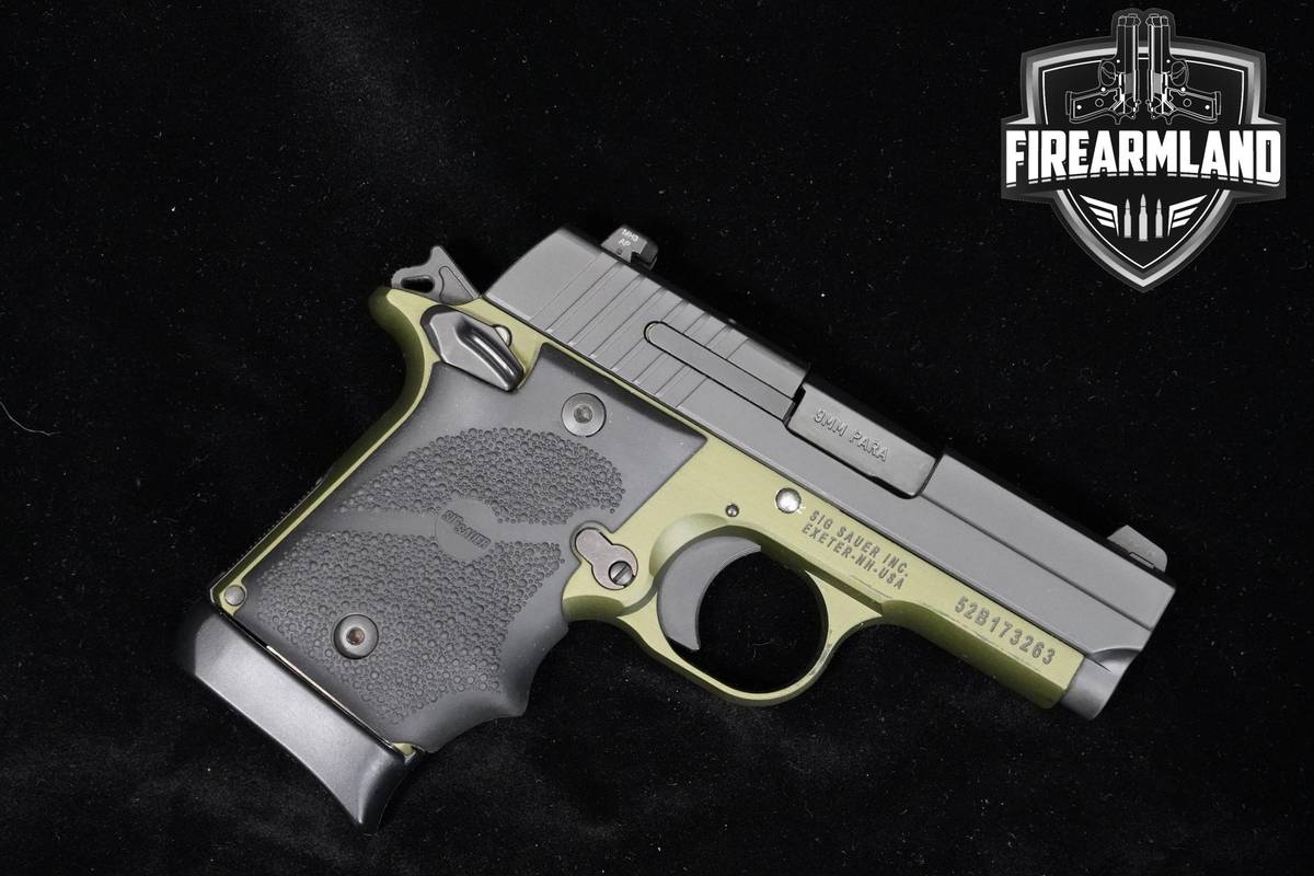 Sig Sauer P938 Army Green 9mm 1911 3" P938 1911 P-938 +ORIG CASE