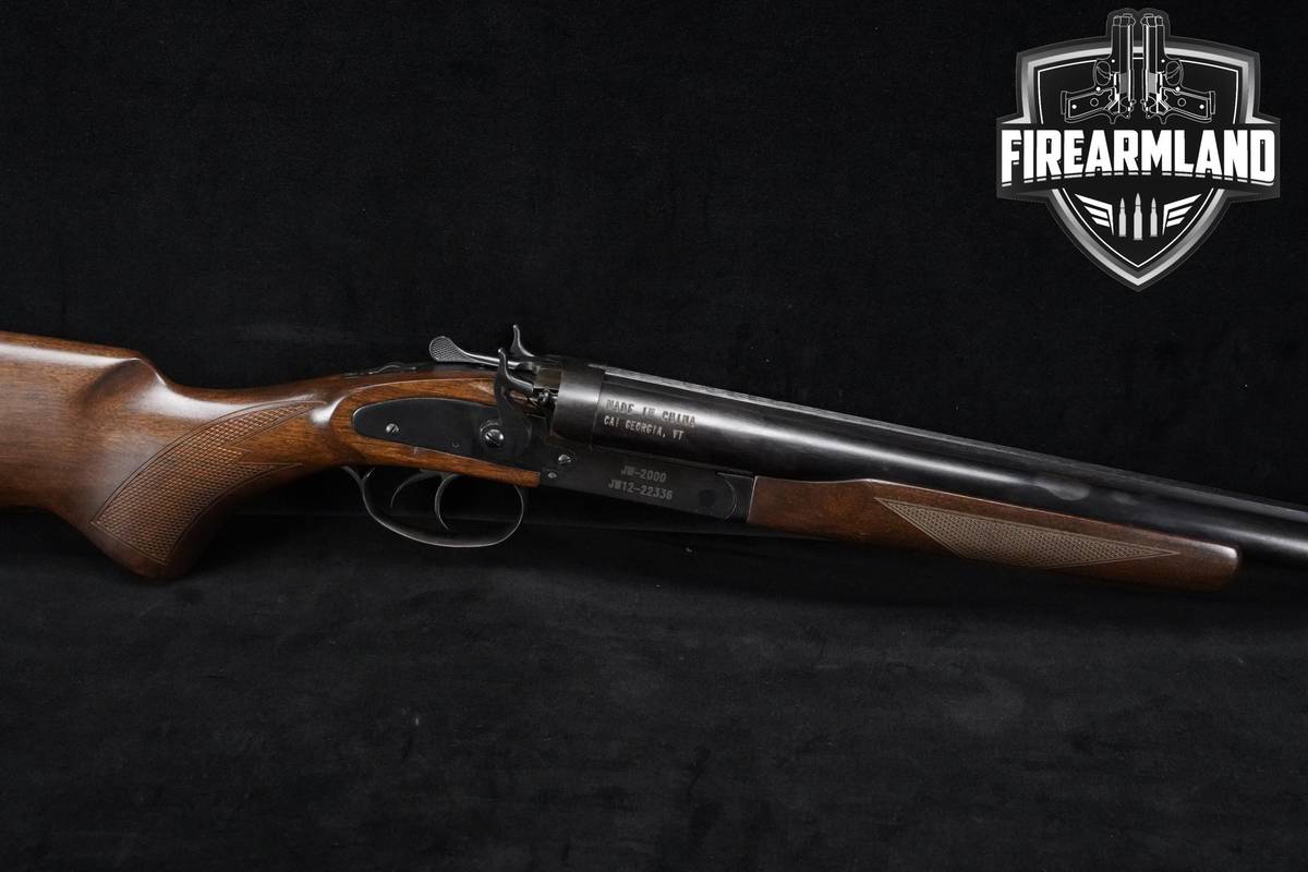 JW-2000 Coach Gun 12-Gauge 20" Blued & Walnut Cowboy-Action Old-West-Style