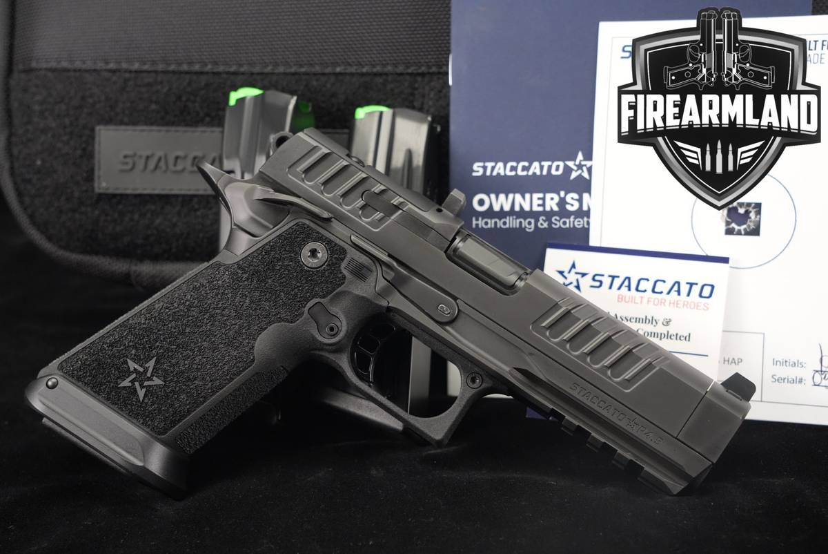 Staccato P HD 4.5 9mm Optics-Ready Blued STI 1911 2011 +3 MAGS & ORIG CASE