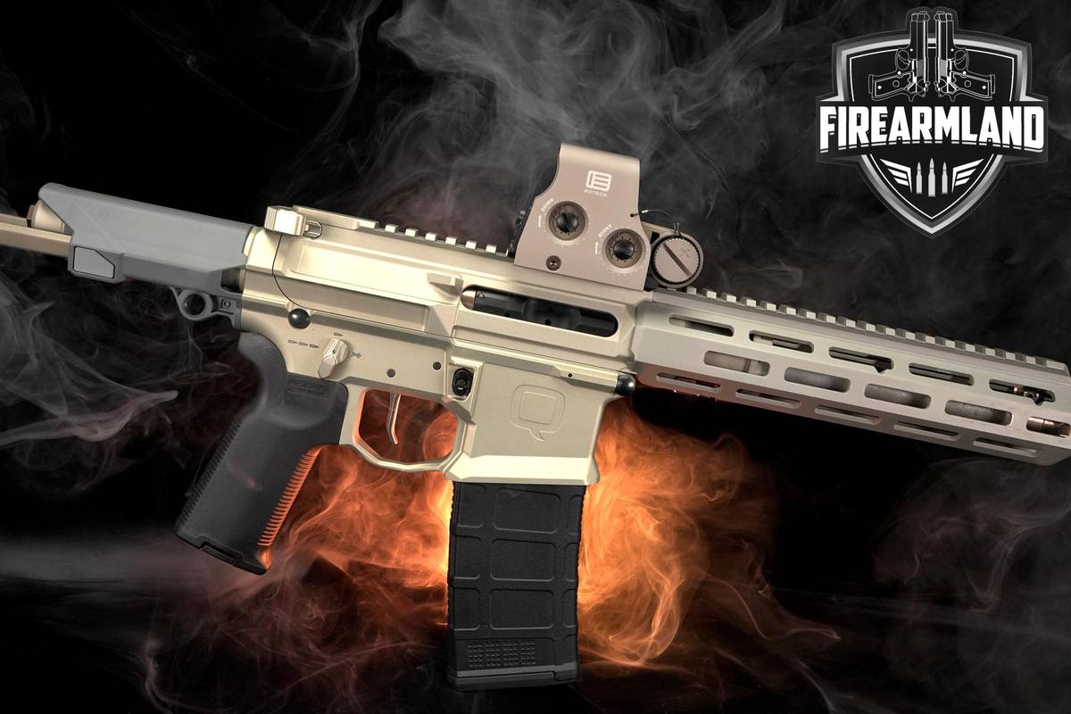 Q Honey Badger Pistol 5.56 NATO AR-15 AR15 9.5" Tan PDW +EOTECH OPTIC