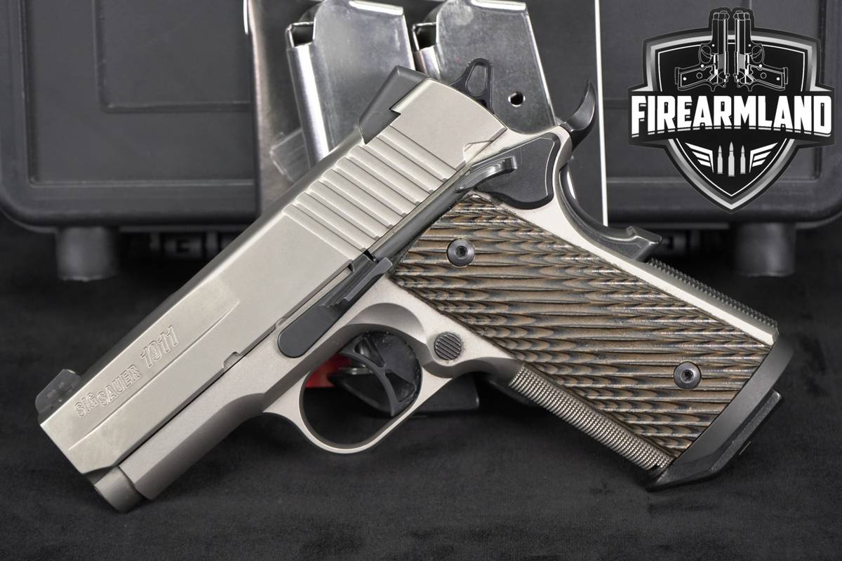 Sig Sauer 1911 Ultra Compact Nickel PVD 45 ACP 3.3 +3 MAGS & ORIG BOX