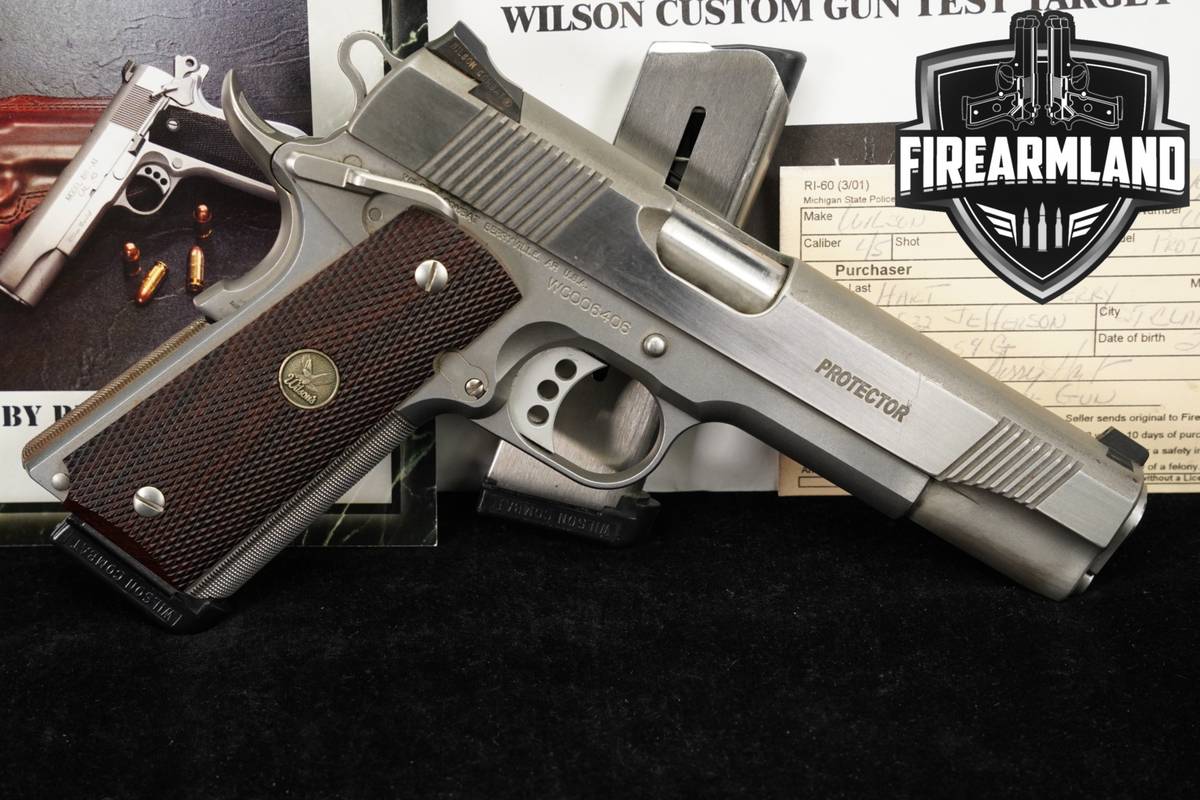 Wilson Combat Protector First Gen 45 ACP WC 1911 5 Stainless +3 MAGS, CASE