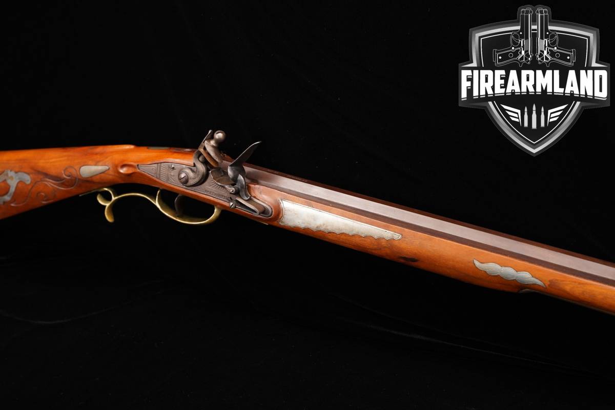 GR Douglas .45 Caliber 43" Browned & Hardwood German Silver Inlays