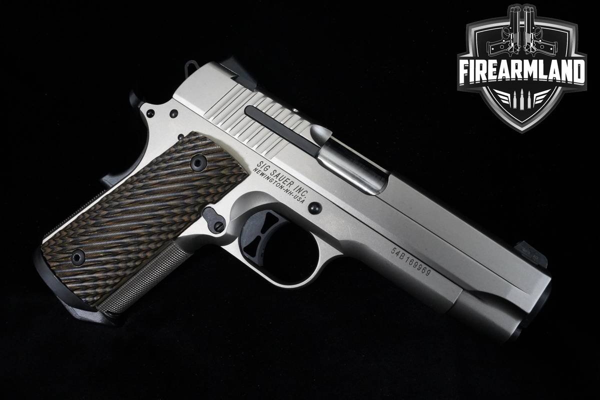 Sig Sauer 1911 Nickel Compact 45 ACP Sig-Sauer 1911 MATCH 4MAGS & ORIG CASE