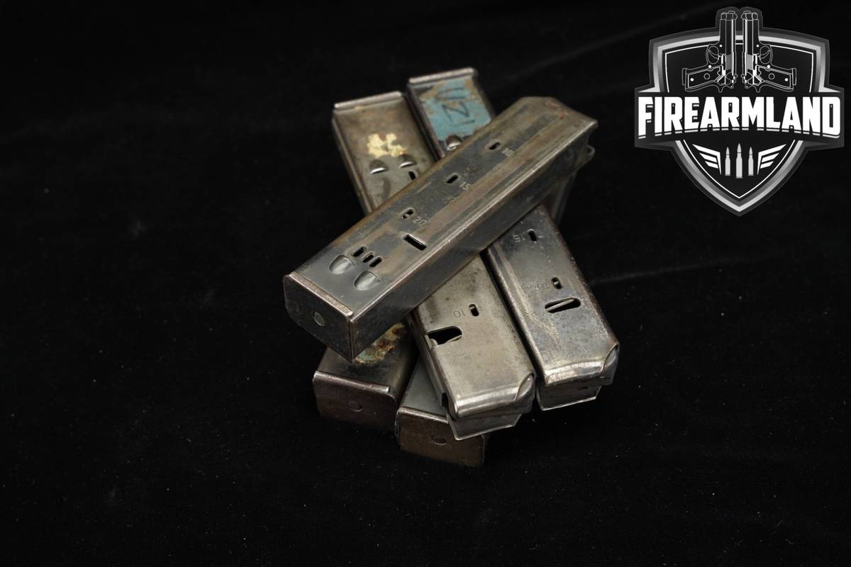 FIVE (5) Israeli Military Industries IMI Uzi Pattern Magazines 9mm Mags