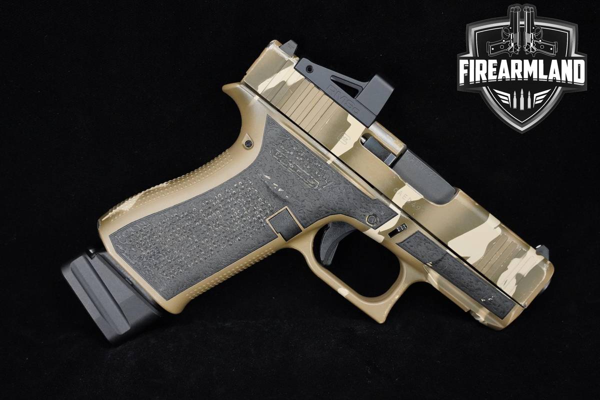 Glock 43X MOS 9mm 3.4" Camo Glock-43X G43X G43-X +ORIG CASE & RED DOT OPTIC