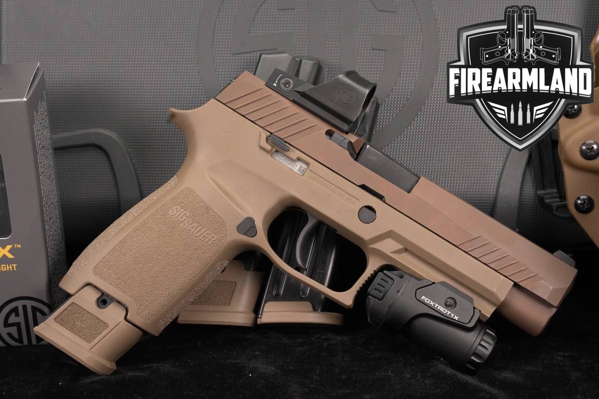 Sig Sauer P320-M17 9mm Tan P 320 M 17 +3 MAGS, ORIG CASE, ROMEO OPTICS