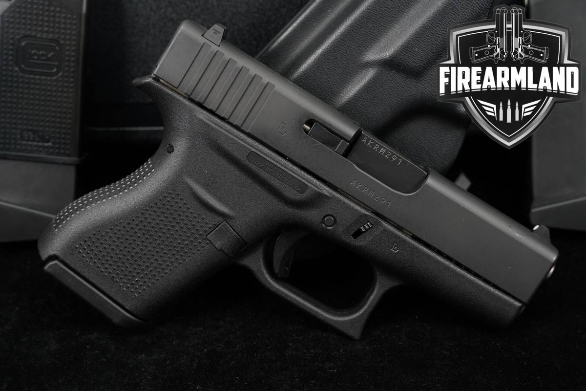 Glock 43 Slimline G43 9mm 3.41" CCW +3 MAGS, ORIG CASE & HOLSTER
