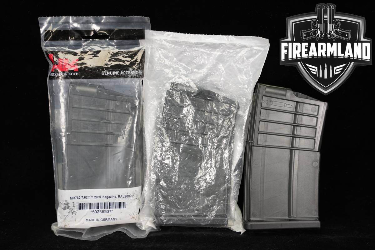 THREE (3) Heckler & Koch H&K Mr762/ HK417 20 Rd Magazines 7.62mm NATO Mags