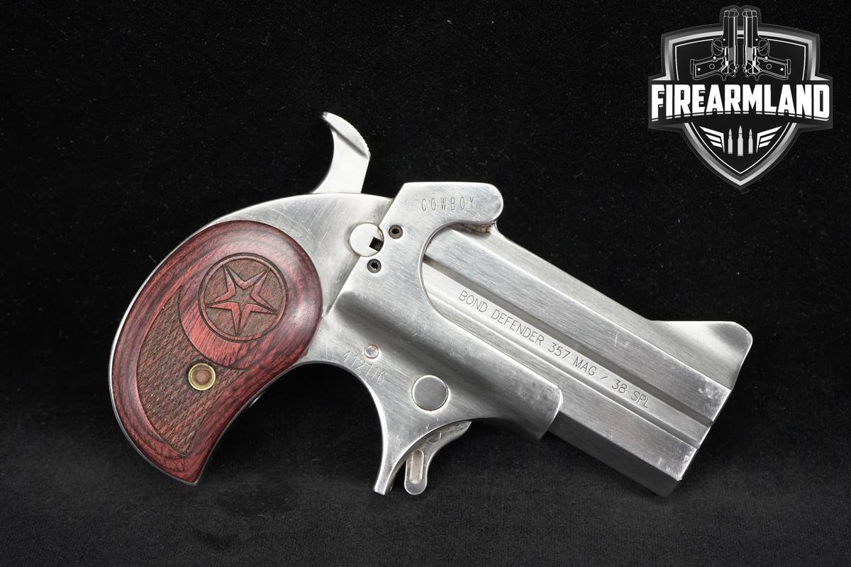 Bond Arms Cowboy Defender 357 Magnum 3" Satin Stainless +HOLSTER