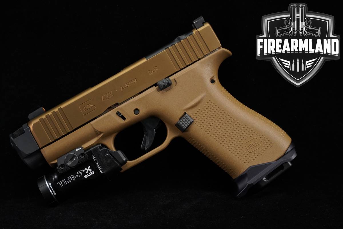 Glock 43X MOS Slimline G43X 9mm +STREAMLIGHT TLR-7 & RADIAN RAMJET