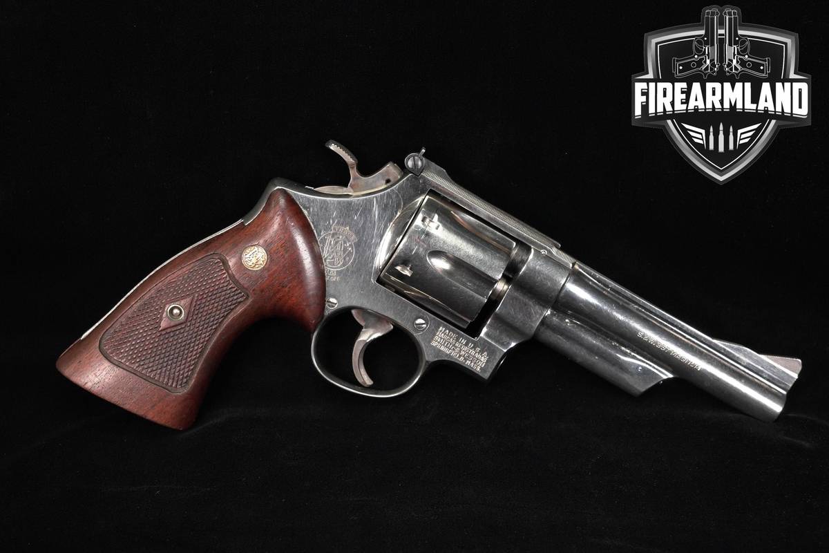 1970-1972 Smith & Wesson Model 27-2 357 Magnum 5" Bright Nickel DA/SA