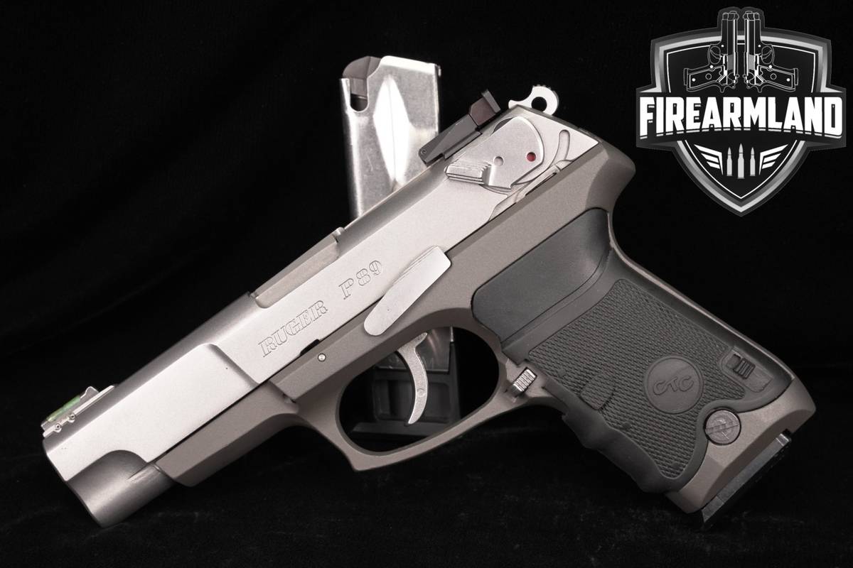 2006 Ruger P89 9mm 4.5 Two-Tone Stainless P-89 CT LASERGRIPS +2 MAGS