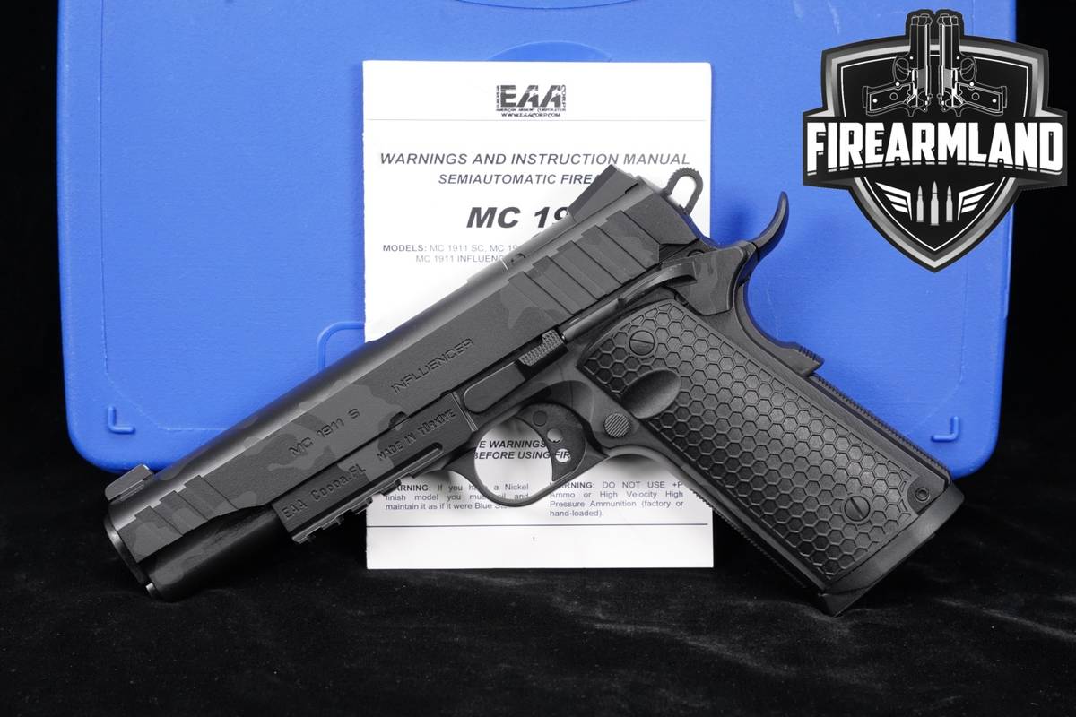 2024 Girsan MC 1911 S INFLUENCER 45ACP 5" Flared Magwell +RAIL, ORIG CASE