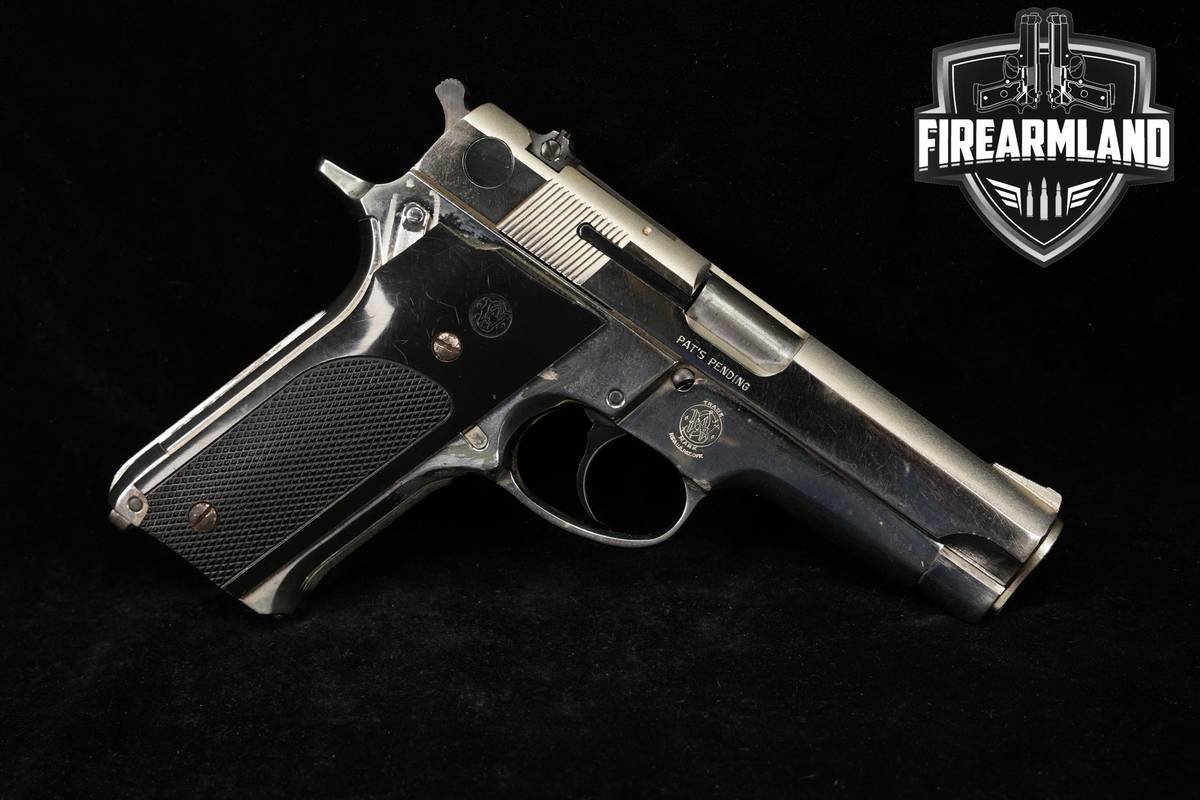 1978 Smith & Wesson S&W Model 59 First Generation 9mm 4" Nickel +HOLSTER
