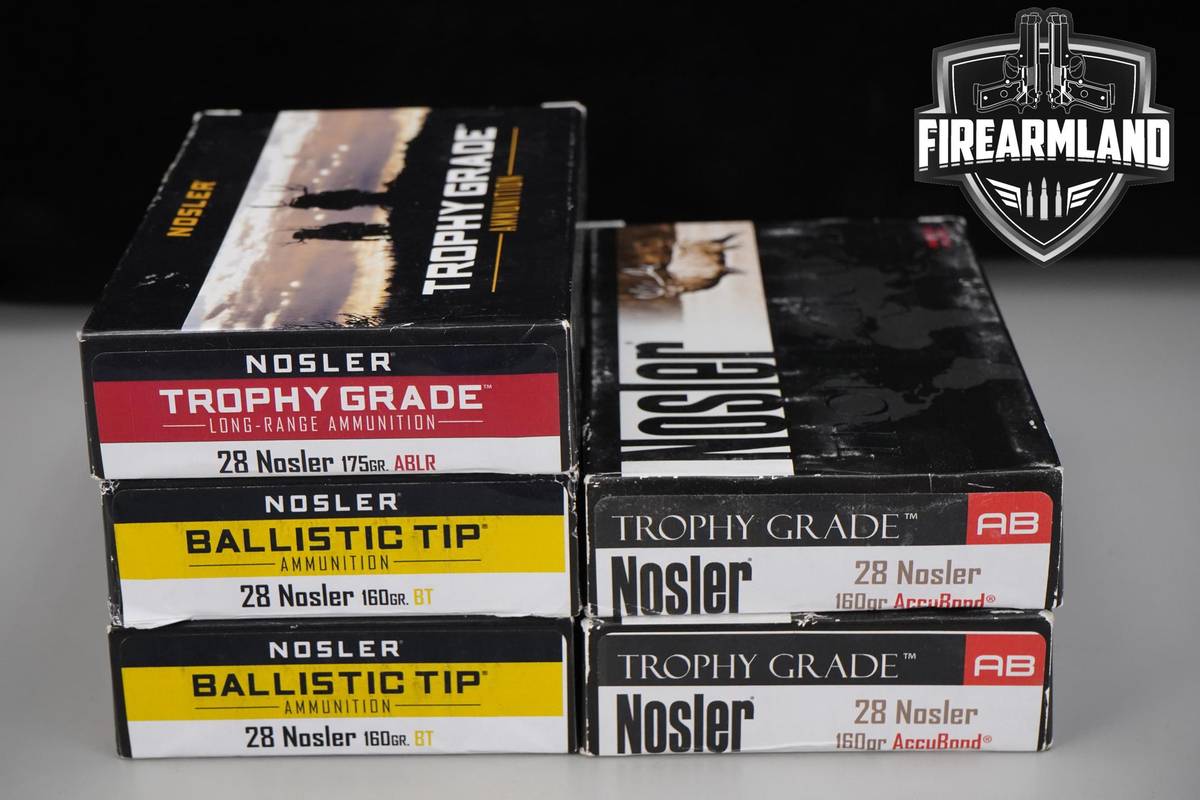 100 RDS! 28 Nosler Ammo 28-Nosler