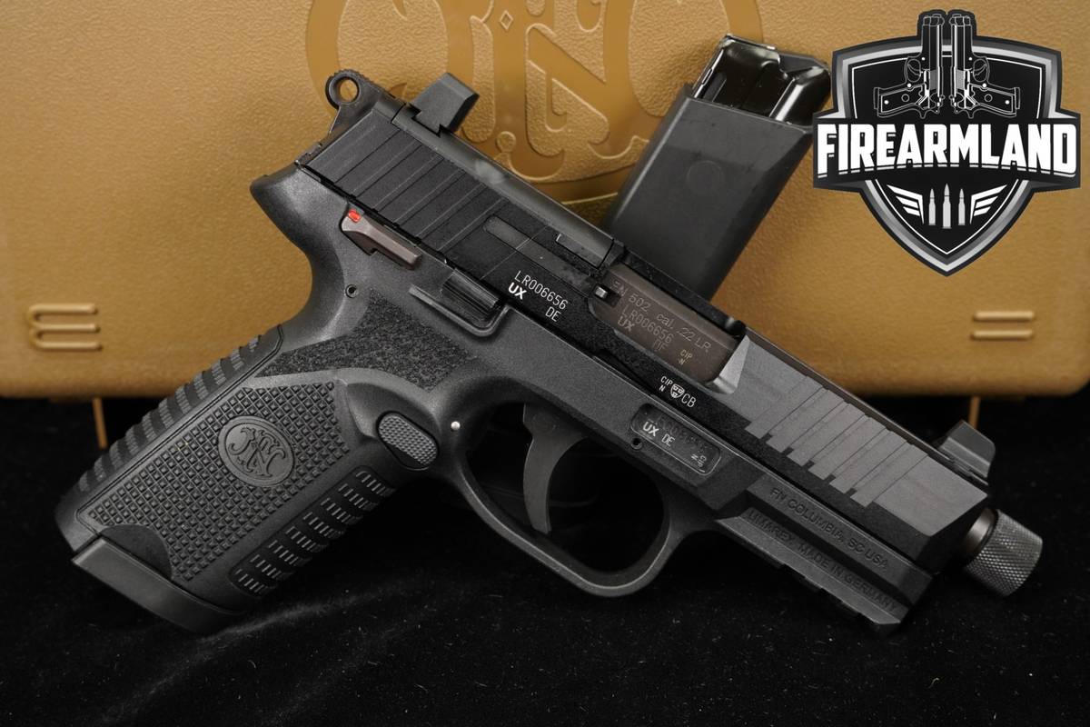 FN 502 Tactical 22LR Optics-Ready 4.5" FN502 THREADED +2 MAGS & ORIG CASE