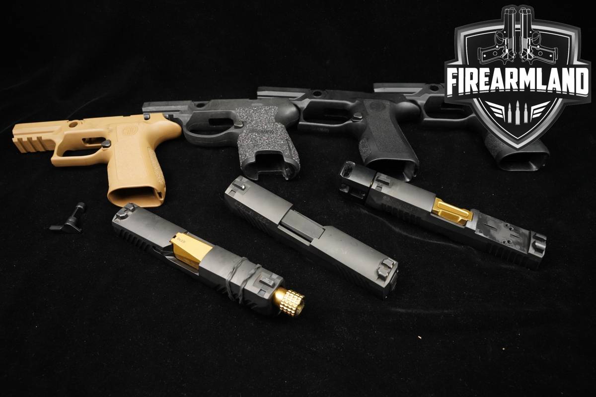 FOUR 4 Sig Sauer P320 Compact Grip Modules & THREE 3 Slide Assembly
