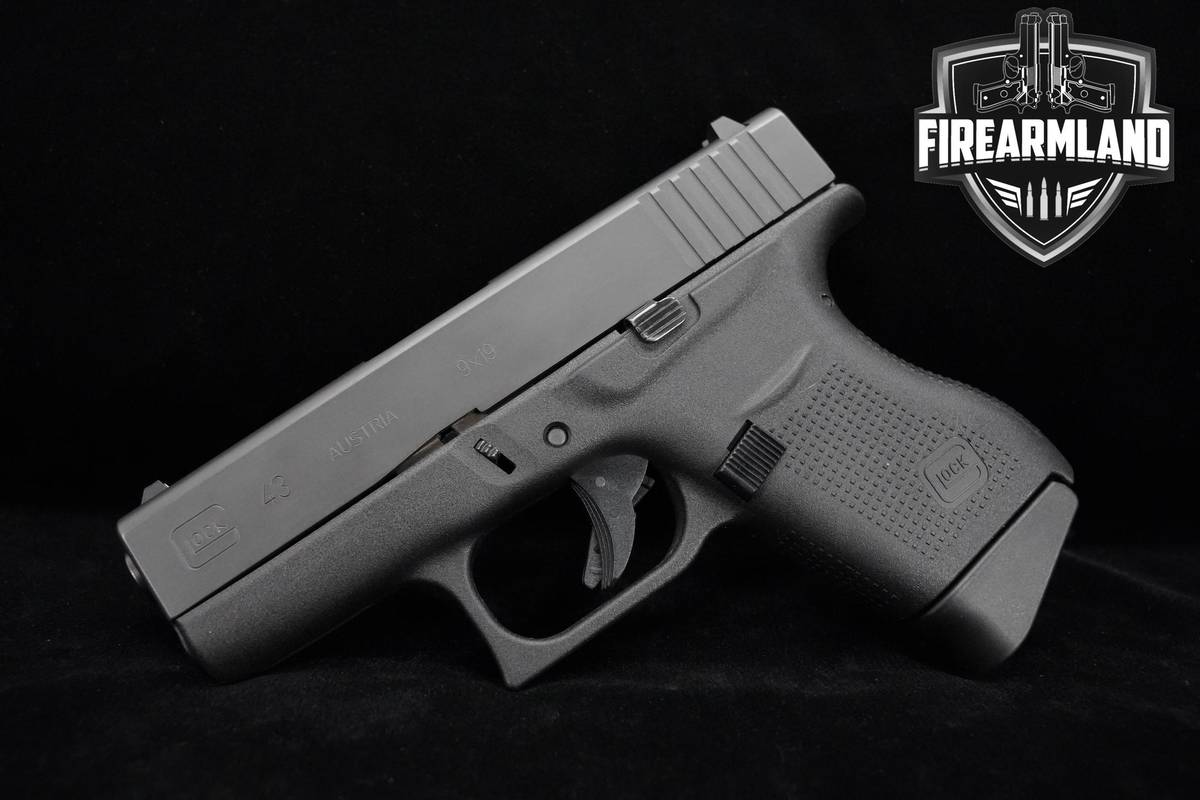 Glock 43 Slimline 9mm 3.4" Glock-43 G43 +2 MAGS & ORIG CASE