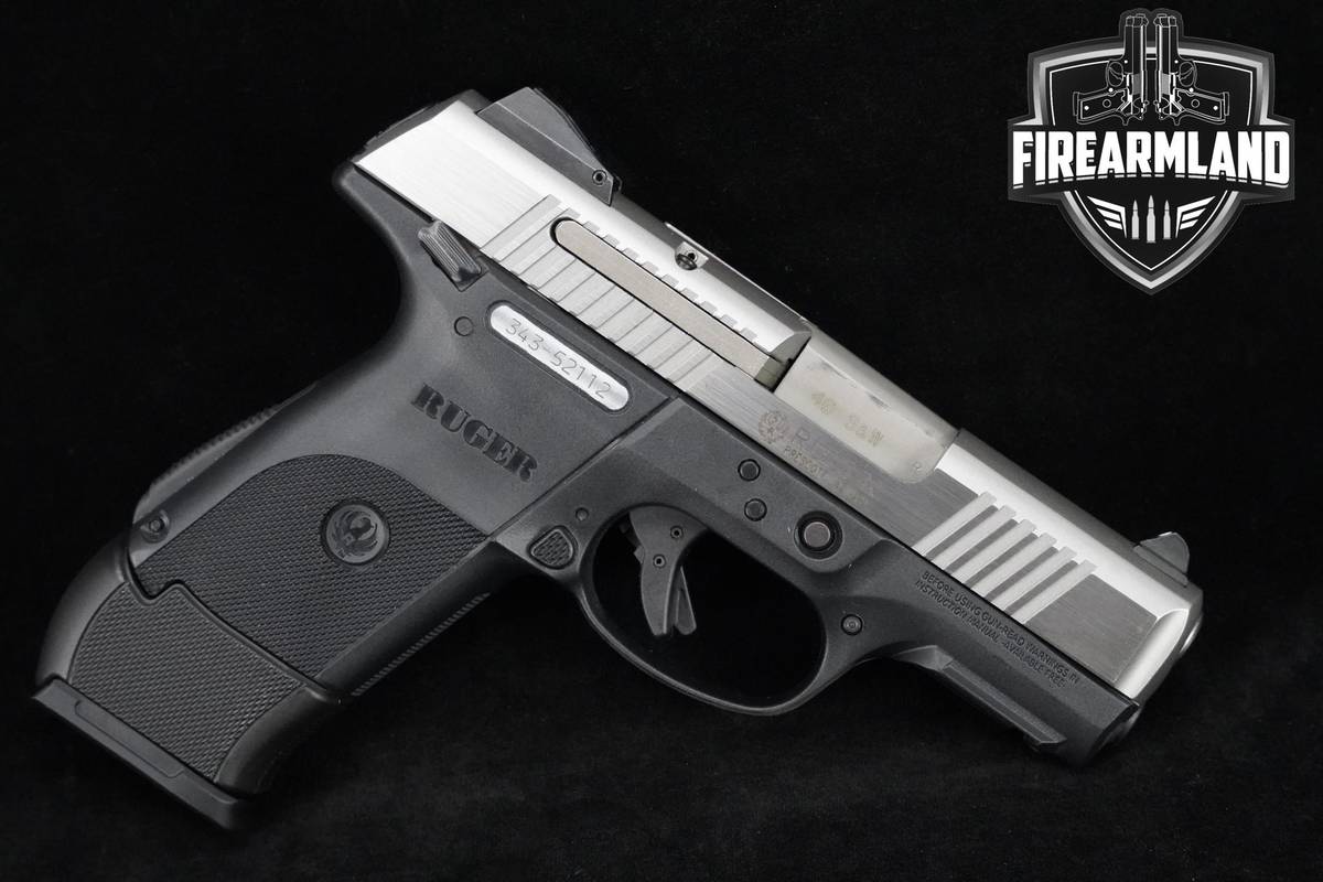 Ruger SR40C 40 S&W 3.5" Stainless Steel Ruger SR-40-C +6 MAGS