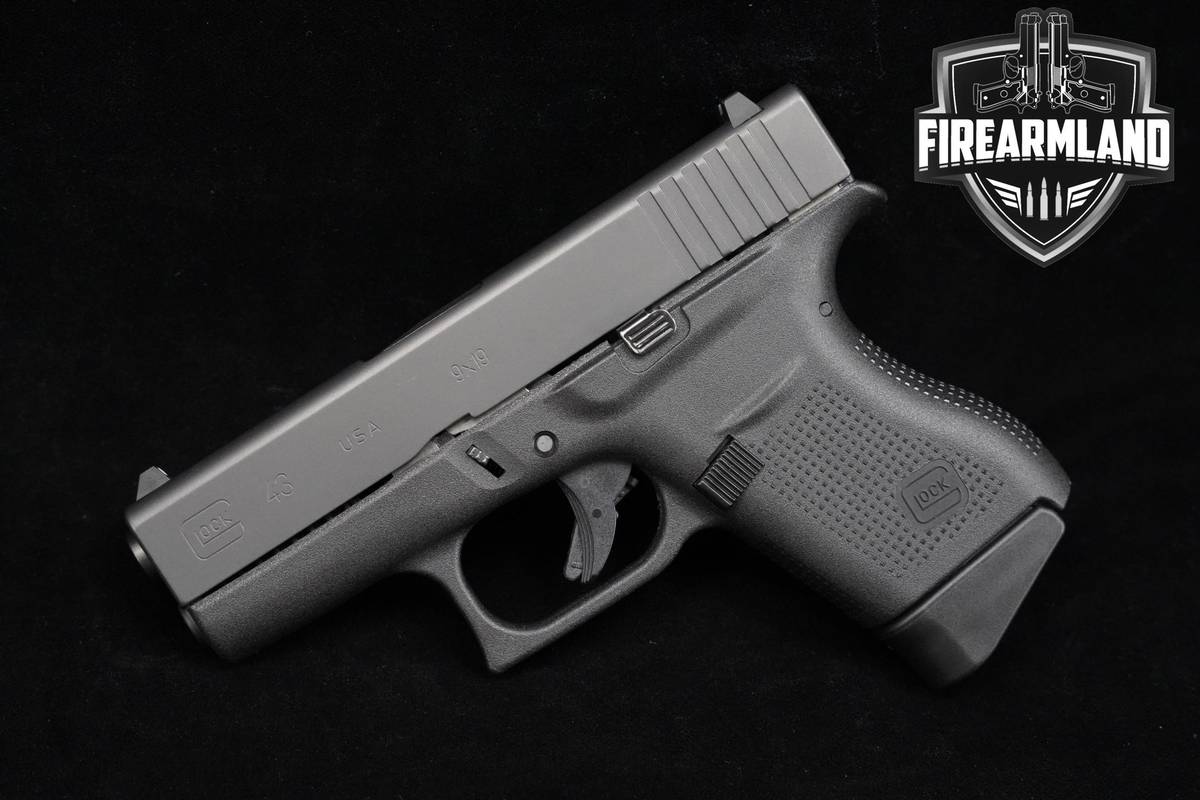 Glock 43 Slimline 9mm 3.4" Glock-43 G43 +2 MAGS & ORIG CASE