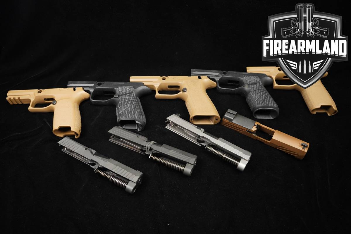 FIVE 5 P320 Compact Grip Modules & FOUR 4 Slide Assembly P-320