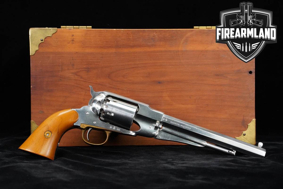 F.lli Pietta 1858 New Model Army 44 Black-Powder 8" Stainless