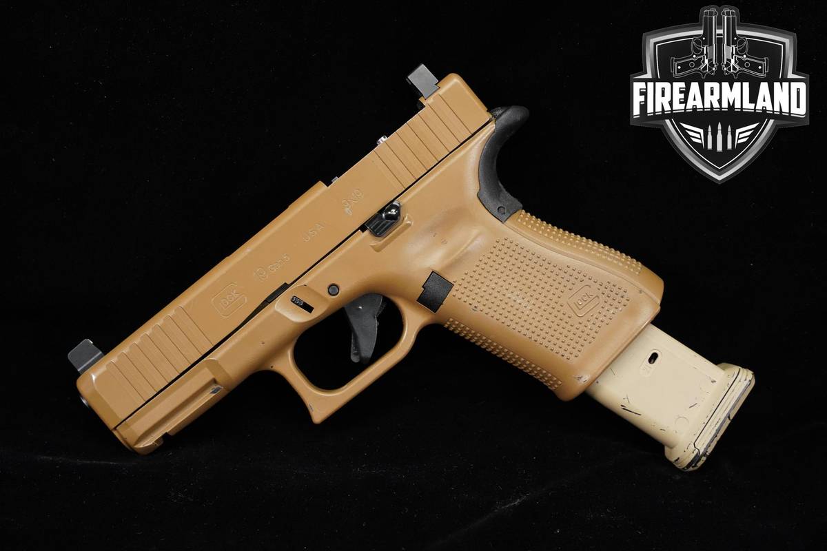 Glock 19 Gen5 Optic-Ready 9mm 4.02" Apollo Custom Dark Earth Cerakote