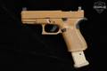Glock G19 Gen5; Davidson’s Dark Earth Cerakote (Apollo Custom Coating); Aftermarket direct-milled optic cut (non-MOS) 9mm Luger FDE in Good Condition Image 3
