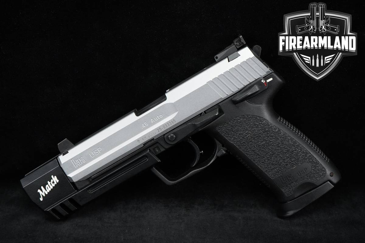 1997 Heckler & Koch H&K HK USP Match 45 ACP 6.02" Tomb-Raider-Style +5 MAGS