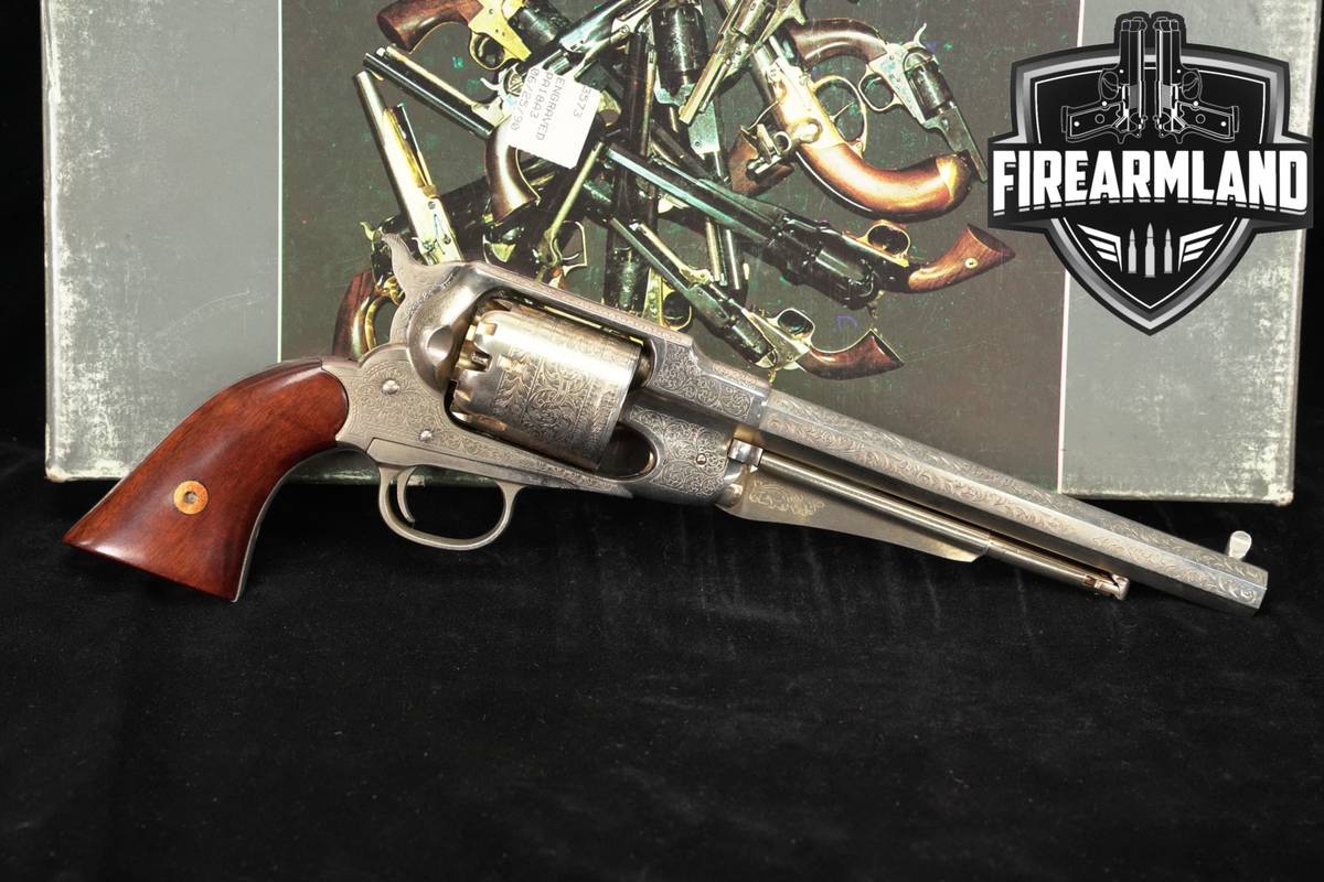 Armi San Marco 1858 New Model Army .44 Caliber 8" Bright Silver +ORIG BOX