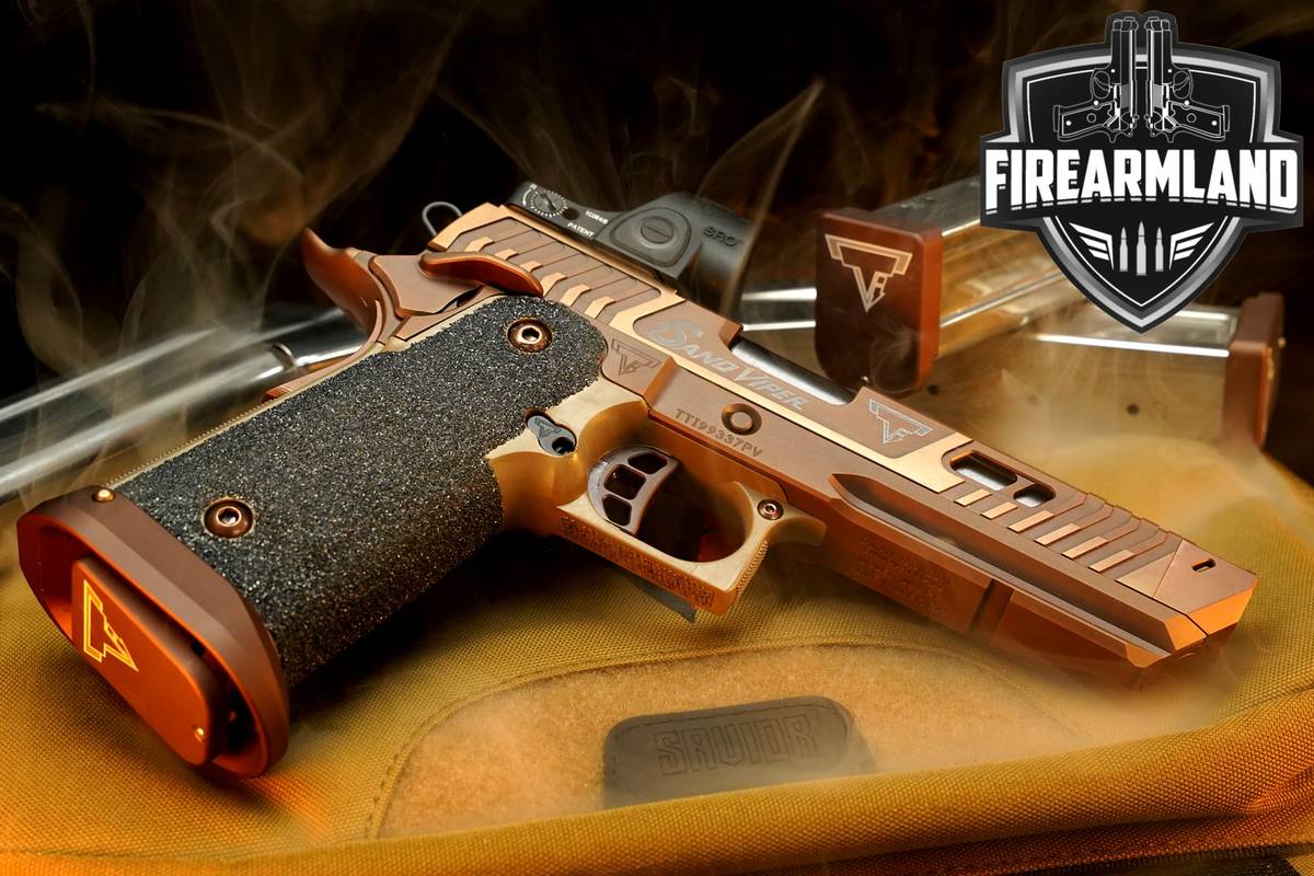 Taran Tactical TTI Sand Viper JW4 PV 9mm 1911 5 MAGS ORIG CASE TRIJICON SRO