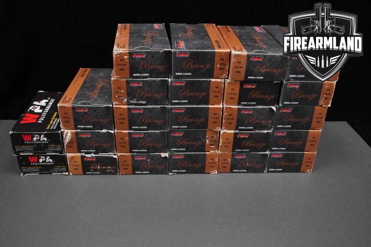 9MM Ammo 9MM Ammunition 1250 ROUNDS