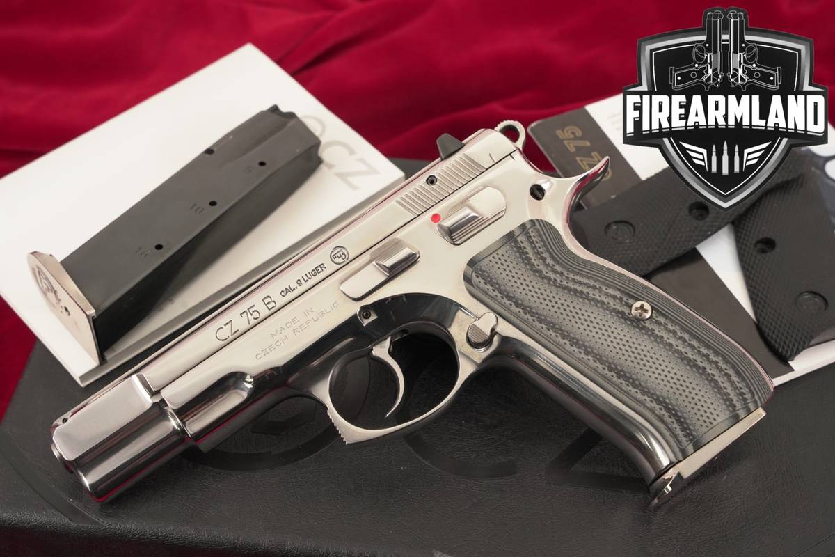 CZ 75 B STAINLESS High Polish 9mm 4.7" CZ75-B CZ75B +2 MAGS & ORIG CASE