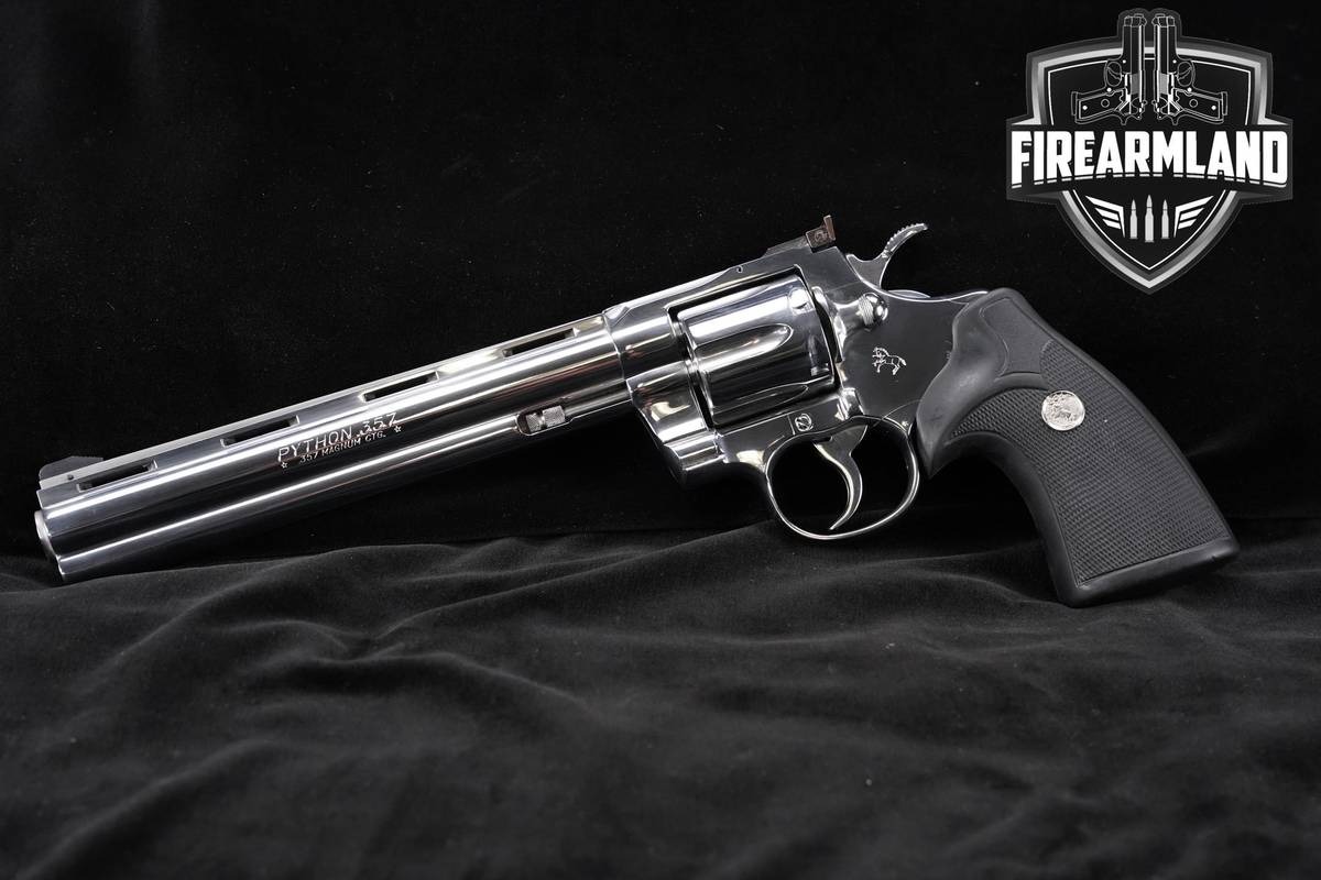 DESIRED 1996 Colt Python Bright Stainless Steel 357-Magnum 8" BSS +OG-CASE