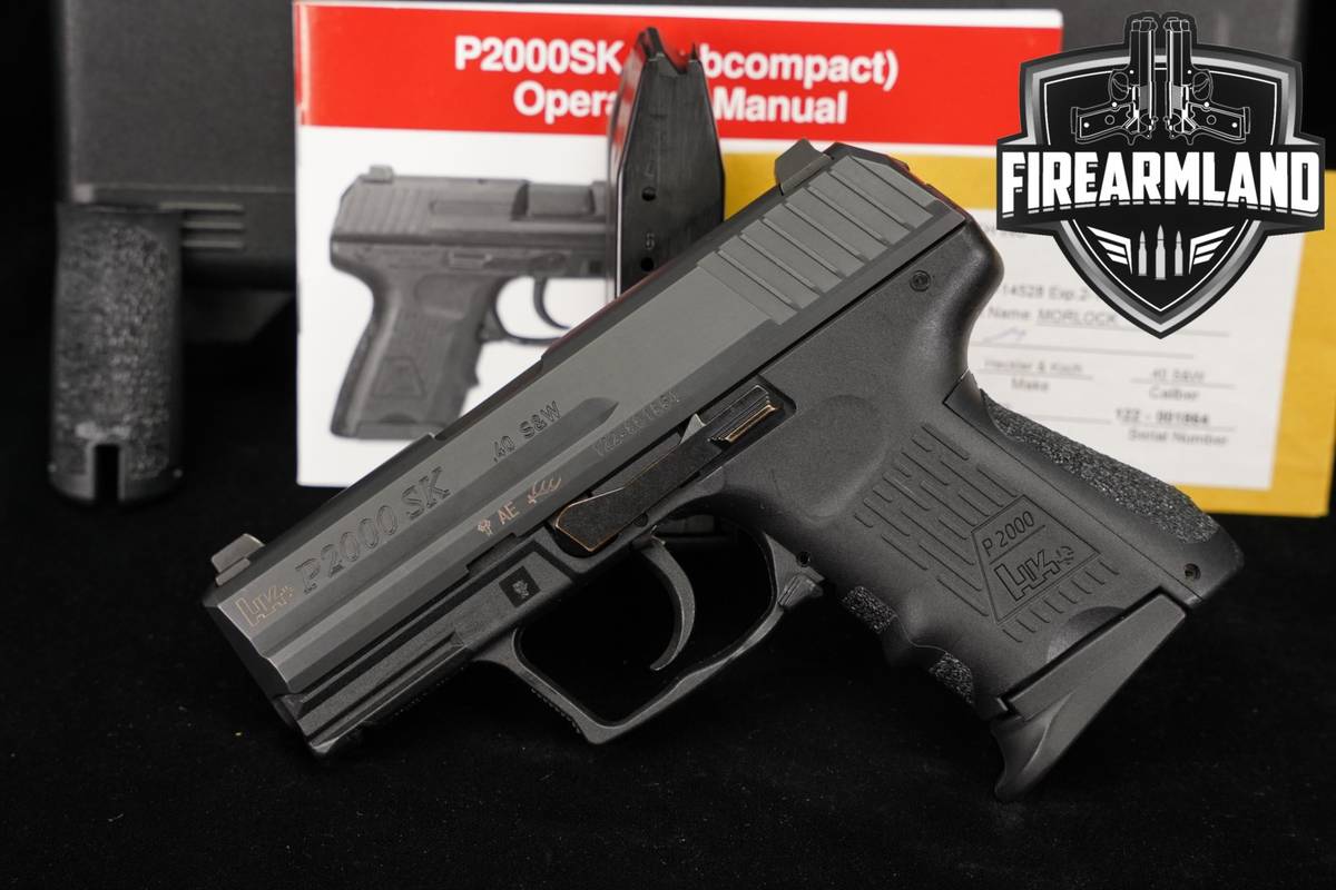 Heckler & Koch P2000SK V2 LEM 40 S&W H&K P 2000 +2 MAGS, ORIG CASE