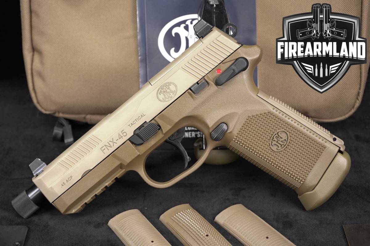 FN FNX-45 Tactical 45ACP Optics-Ready FDE FNX45 THREADED +2 MAGS, ORIG CASE