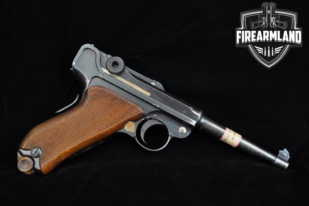 W+F BERN Model 1906/24 Swiss-Luger 30-Luger 4.7" Blued Waffenfabrik 1906/24