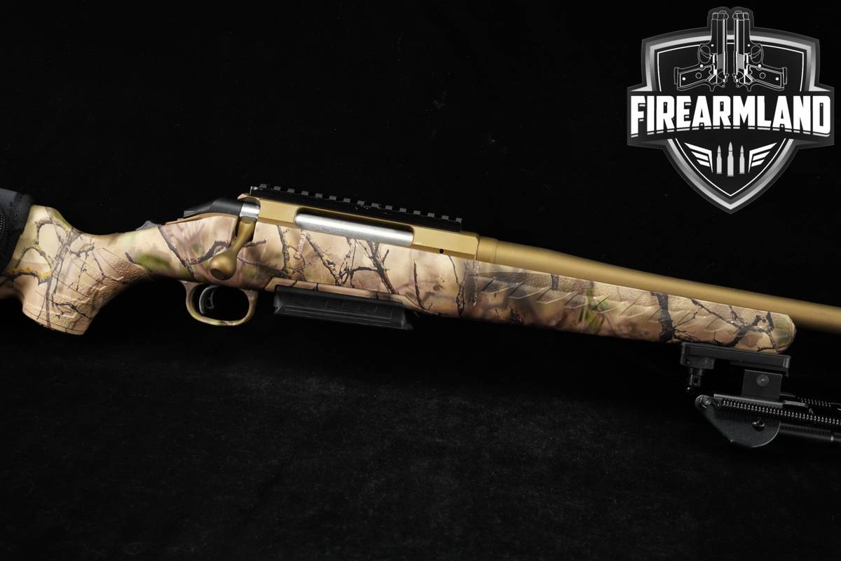 Ruger AMERICAN RIFLE Go Wild Camo I-M Brush 7mm PRC Burnt Bronze Cerakote