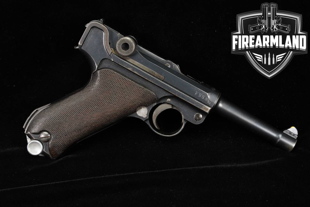 ALL MATCHING 1918 DWM P.08 Army Weimar 1920 Property Mark 9mm Luger