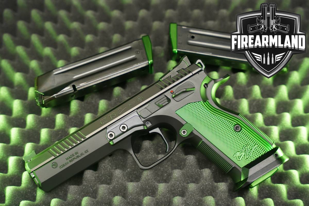 CZ TS 2 Racing Green 9mm 5.28" TS2 +3 MAGS, ORIG CASE