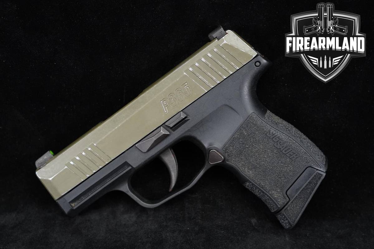 Sig Sauer P365 9mm 3.1" Distressed OD Green P-365 +2 MAGS & ORIG CASE