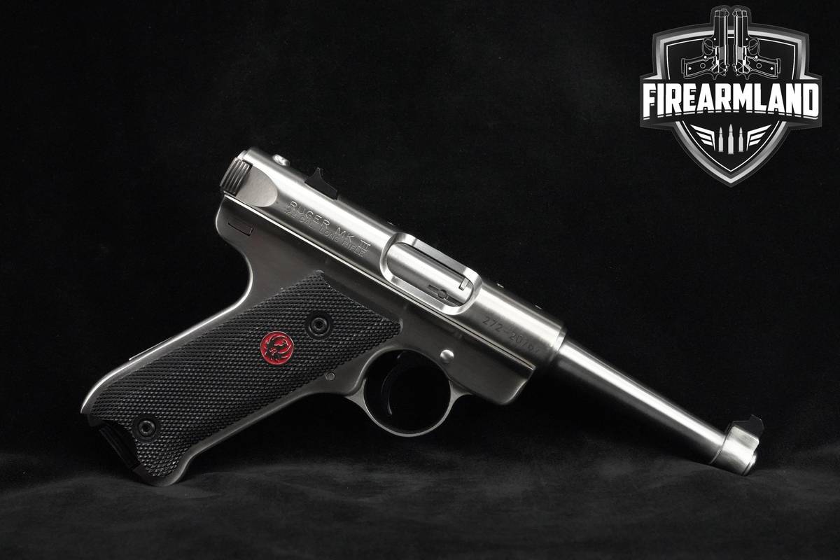 Ruger Mark III 22LR 4.75" Stainless Ruger-Mark III Mk-3 3MAGS & OG-CASE