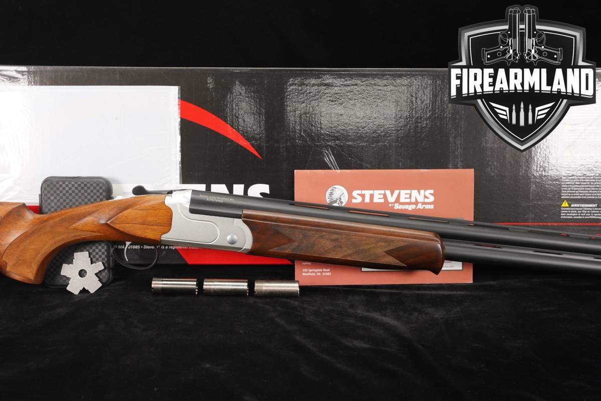 Stevens Model 555 12-Gauge 28" Blued & Walnut M555 +ORIG BOX, CHOKES