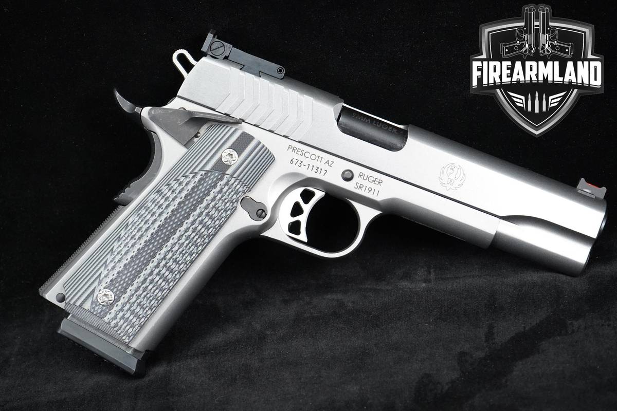 2018 Ruger SR1911 Target 9mm 1911 5" Stainless +2 MAGS & ORIG BOX