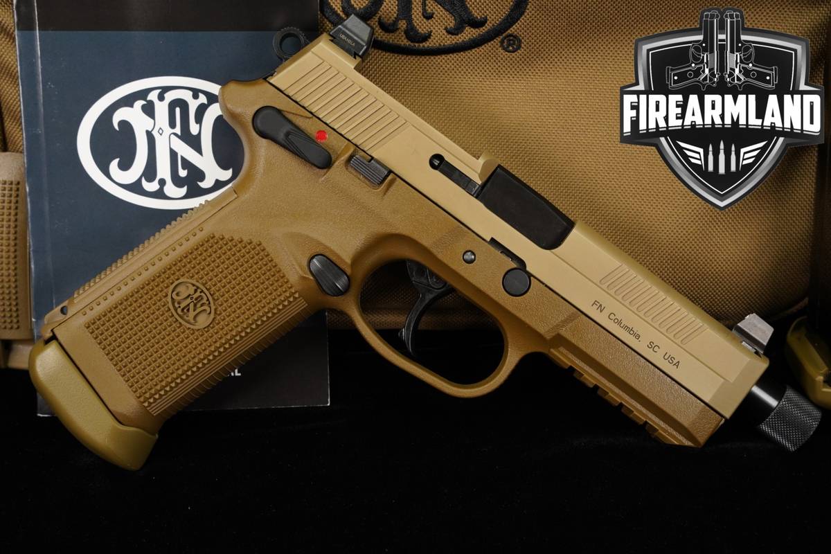 FN FNX-45 Tactical Optics-Ready 45ACP 5.3" FDE FNX45 +3 MAGS & ORIG CASE