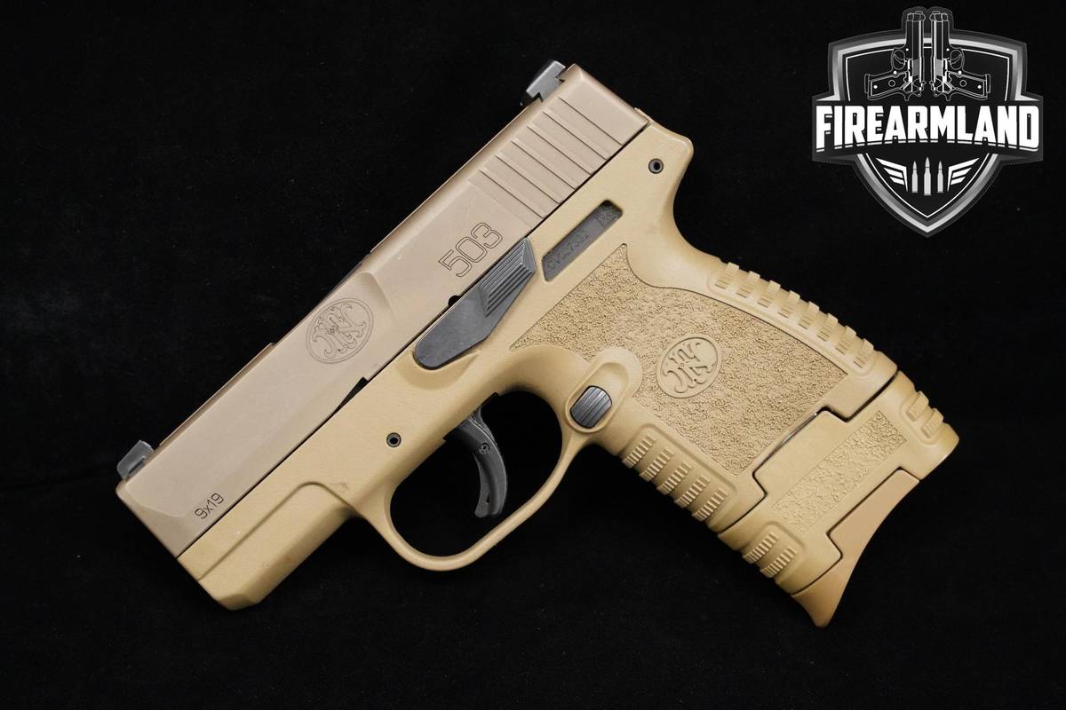 FN Model 503 9mm FDE FN 503 COMPACT CCW +2 MAGS & ORIG CASE